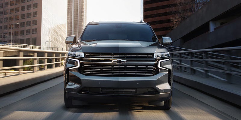 2021 Chevrolet Tahoe driving over bridge